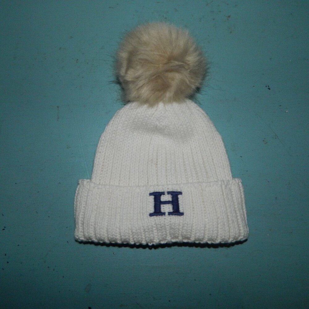 Mark & Graham Cashmere Blend Baby Pom Pom Hat "H" 0-6 Mths (TT-43)